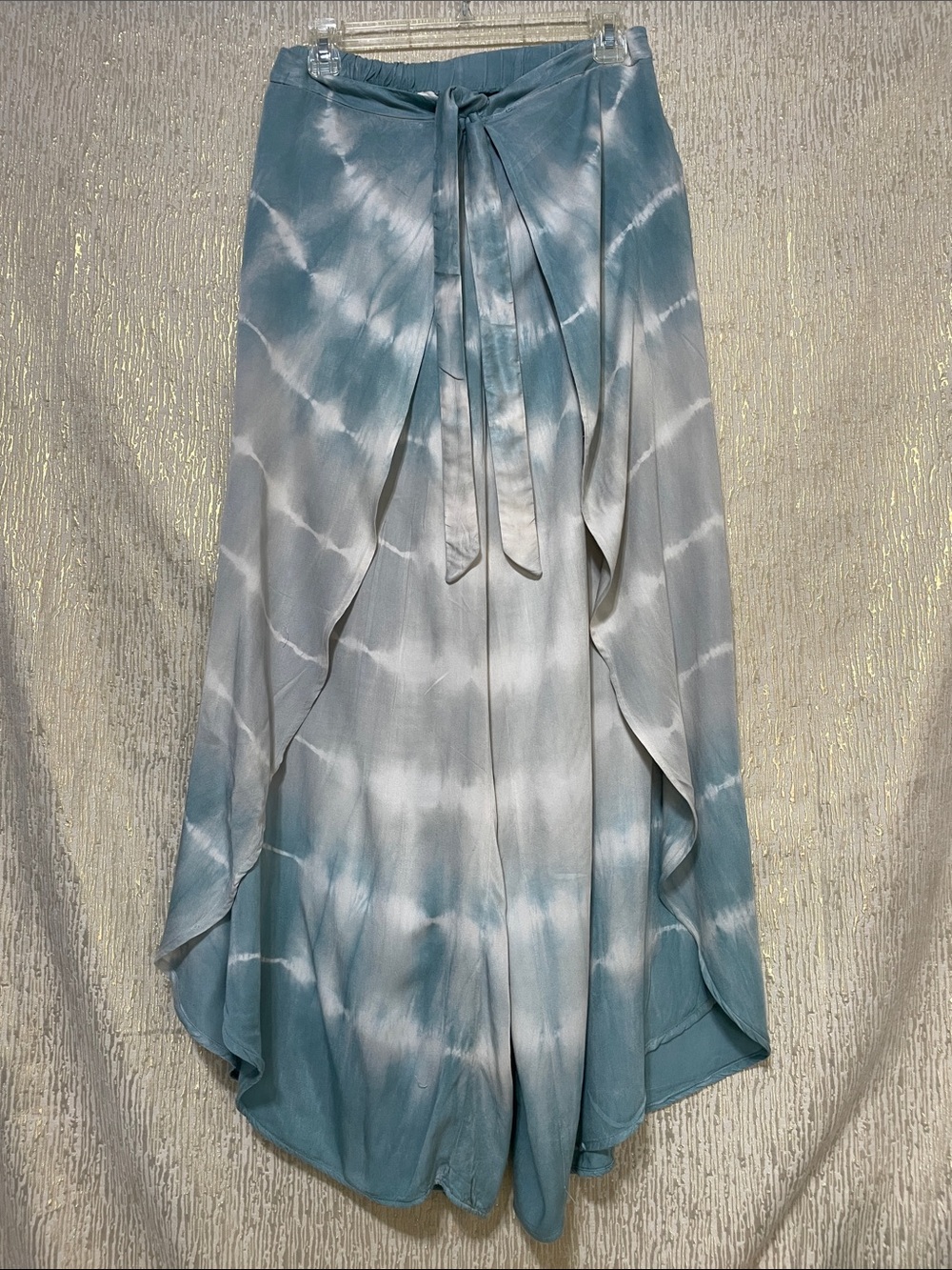 Mystree Blue Tie-Dye Wide-Leg Lounge Pants Sz M MINT